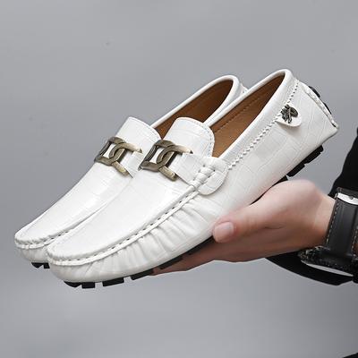 Lichtgewicht Heren Dresschoen Heren Leer Slip-on Casual Platte Schoenen Nieuwe Collectie Heren Stijlvolle Loafers All-match Heren Kantoor Schoenen