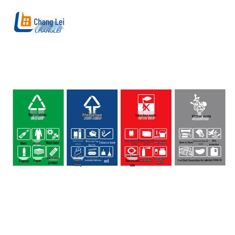 PVC Waste Classification Signs Set 40*50cm
