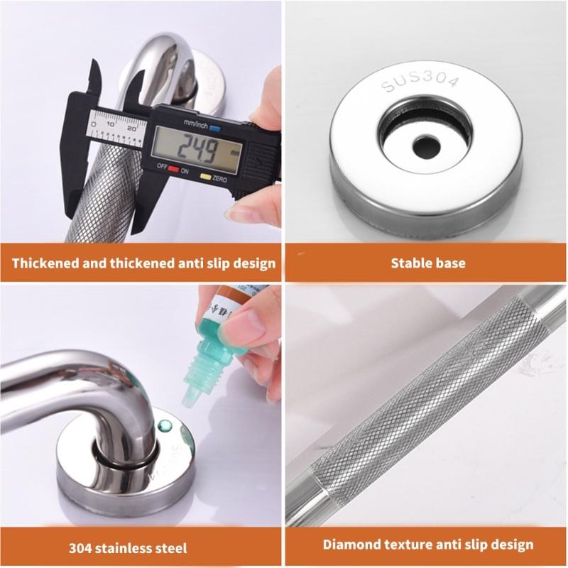 Bathroom Safety Handles Not Slip Shower Assistance Home Cares Aid Rails Bathroom Support Qucik Installation for Elderly