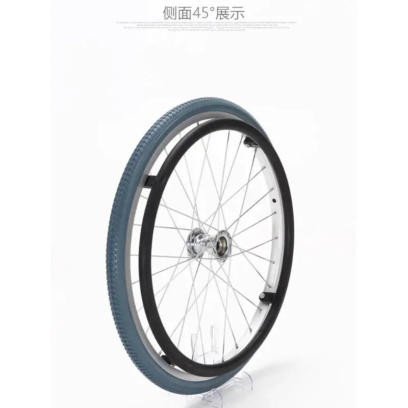 22/24 Zoll Vollgummi-Reifen22/ 24X1 3/8 Aufblasbarer-Frei-Rad-Reifen Vollgummi-Reifen für manuellen Rollstuhl Hinterrad 37-451 Teile