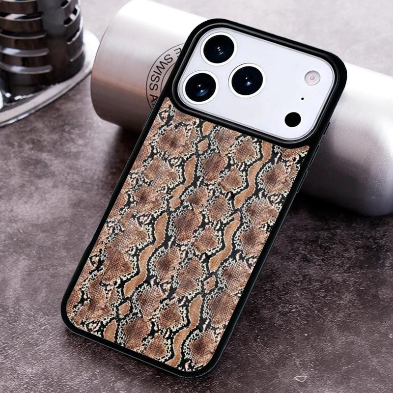 Schlangenhaut-Print Handyhülle Für iPhone 17,16e,15,14,13,12,11,Mini,Pro,MAX Weiche Silikonhülle
