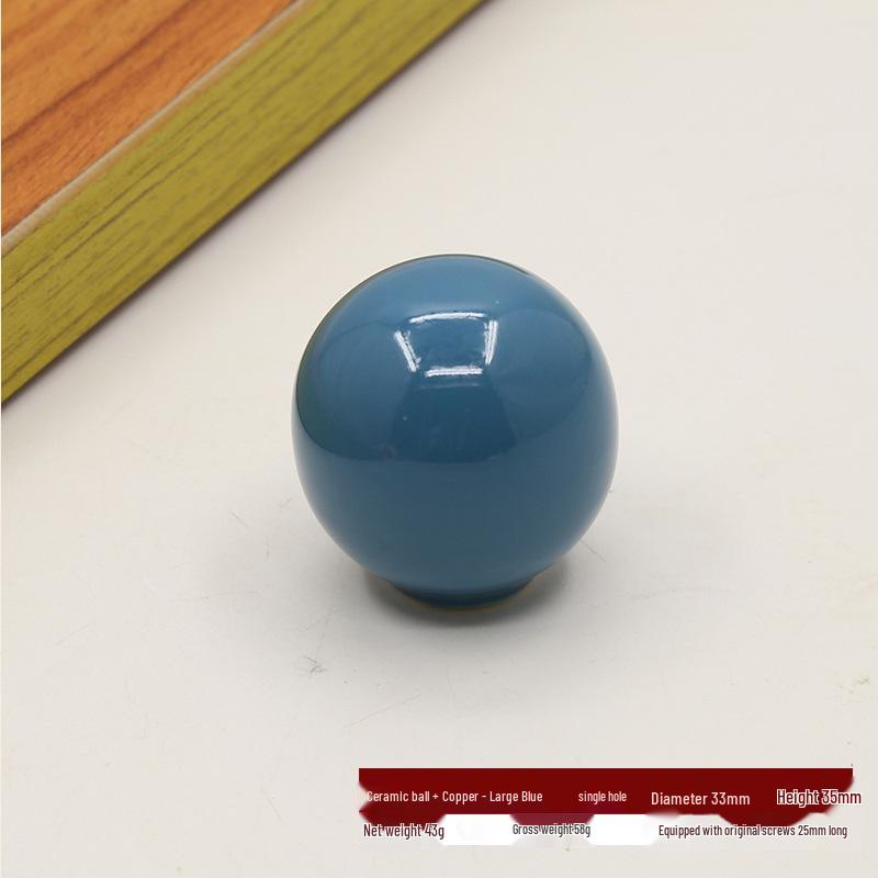 Colored Round Ceramic Door and Drawer Handle