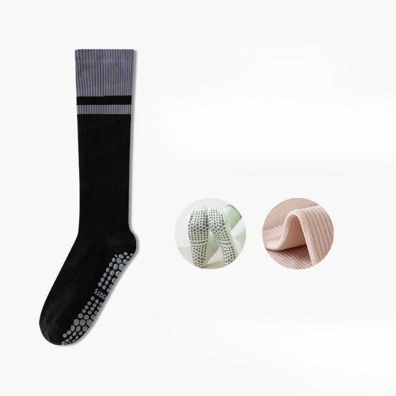 

Female Autumn Professional Non Slip Fitness Pilates Cycling Yoga Lean Leg Pressure Exercise Calf Socks 1 pair чёрный