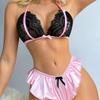 New Sex Underwear Sexy Three-point Ruffle Lace Suit