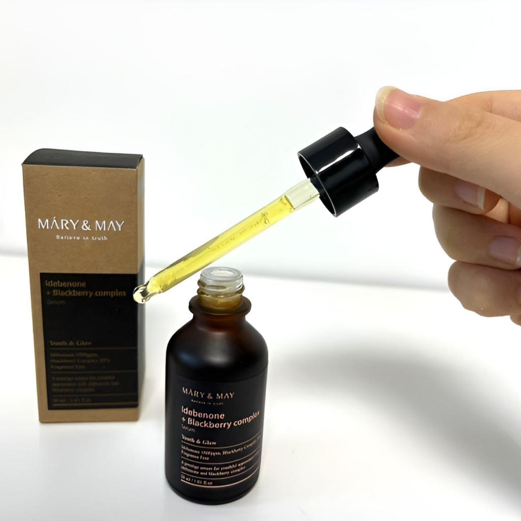 Mary&May Idebenone Blackberry Complex Serum 30ml Korean Anti Aging Brightening Serum