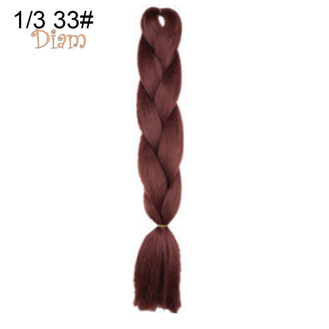 

DIAMO Женские Джамбо крючком Плетение Омбре Цвет Синтетические наращивания волос Канекалон 33#