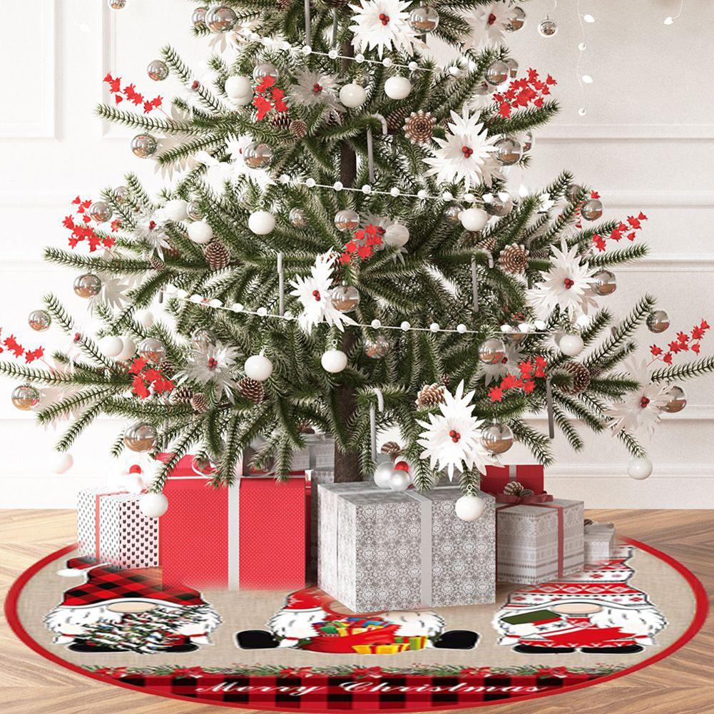 Christmas Tree Skirt Base Floor Mat Cover Soft Carpet Decorations 2025 Xmas Tree Ornament For Home Decor Supplies 90cm Cloth