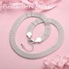 925 Sterling Silver 10mm Exquisite Braided Necklace for Men and Women, Fashionable Party Hip Hop Accessory