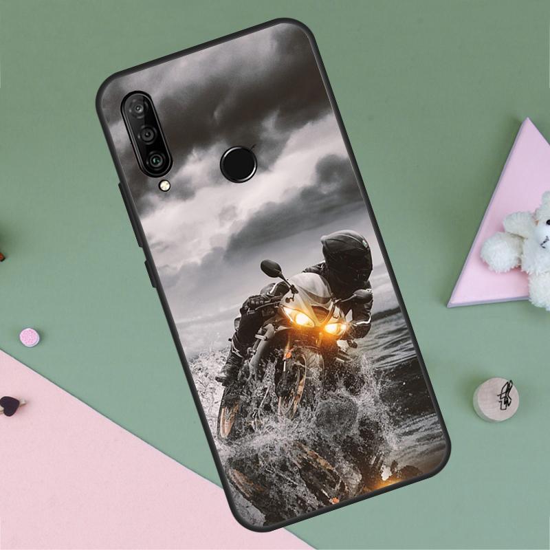 Fashion Motorcycle Man For Huawei P40 P20 P30 Lite P60 Pro Nova 10 9 SE 5T 12i 12s 11i Y91 Y90 Y60 Y70 Y72 Y61 Case