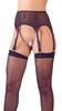 NO:XQSE - Sexy Mesh Garter Belt + Stockings Black S/M
