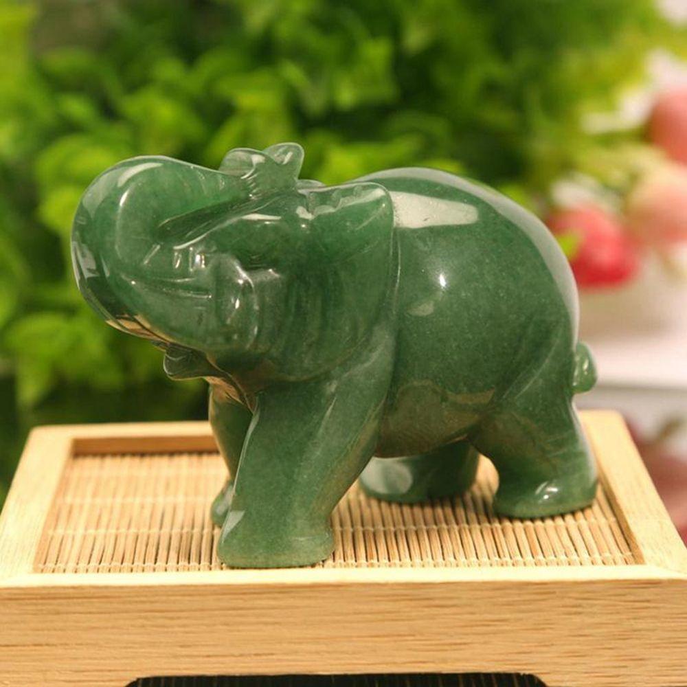 Decor Amethyst Obsidian Rose Quartz Small Decoration Stone Crafts Christmas Present Elephant Statue