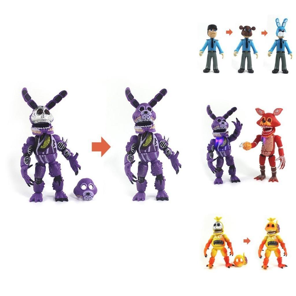 Vibrant 6pcs Fnaf Five Nights At Freddy's Light Up Action Figures For Kids