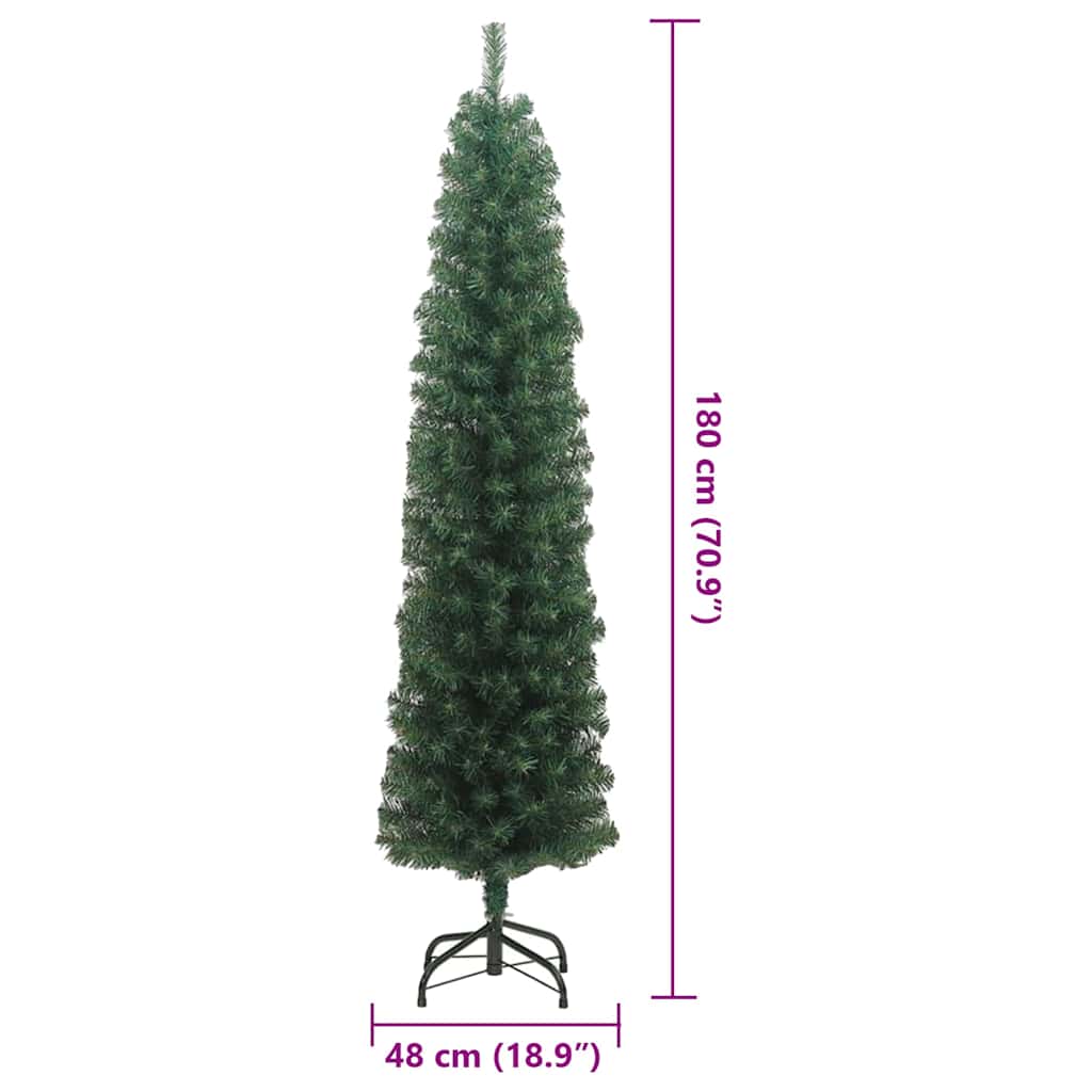 Artificial Christmas Tree with 300 LEDs and Stand Green 180 Cm