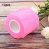10pcs Self Adhesive Elastic Bandage Hand Leg Finger Wrap Gauze Health Care(Pink 5cm x 4.5m 2.0 x 177.2inch)