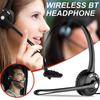Bluetooth Telephone Headset Single Ear HD Adjustable Mic Wireless Business Headphone for Call Center Game Meeting