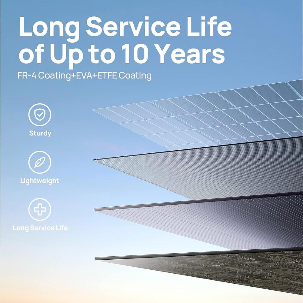 DaranEner SP100 100W Skládací solární panel, Nastavitelný stojan, IP54 Vodotěsný