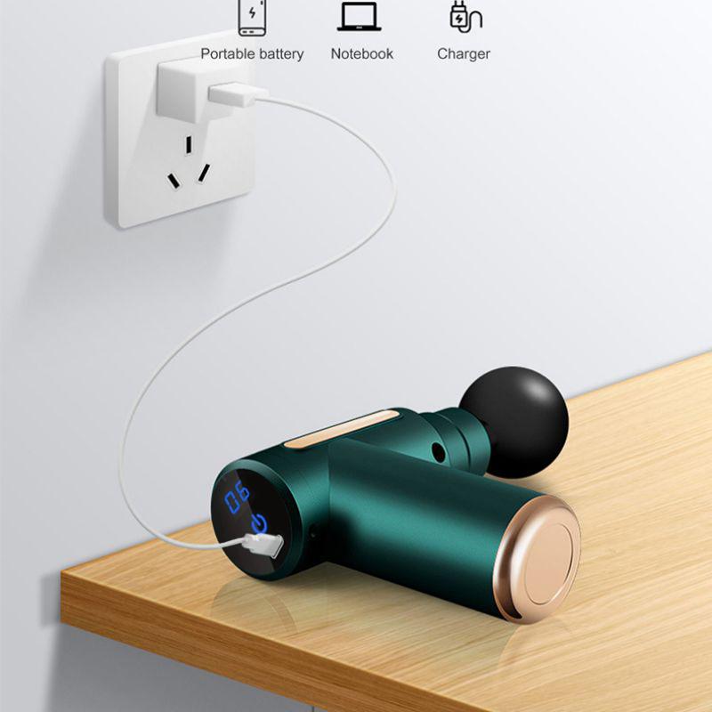 Pistol portabil Fascia Masaj pentru țesuturi adânci Mini echipament de masaj ușor și cu viteză reglabilă, potrivit pentru întregul corp