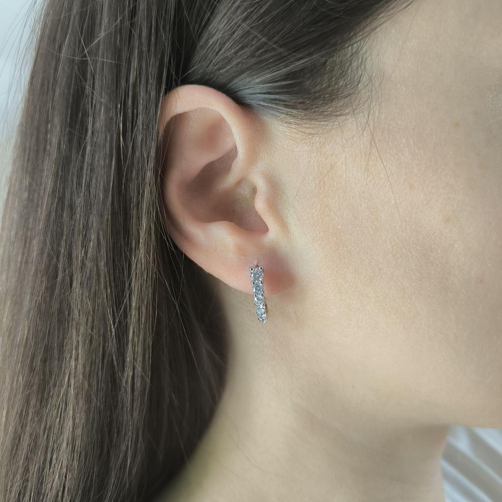 Серебряные серьги с фианитами (2187325)