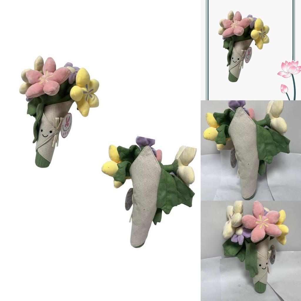 Cute Tulip Potted Plant Plush Toy Figure Bouquet Graduation Gift Doll 40cm