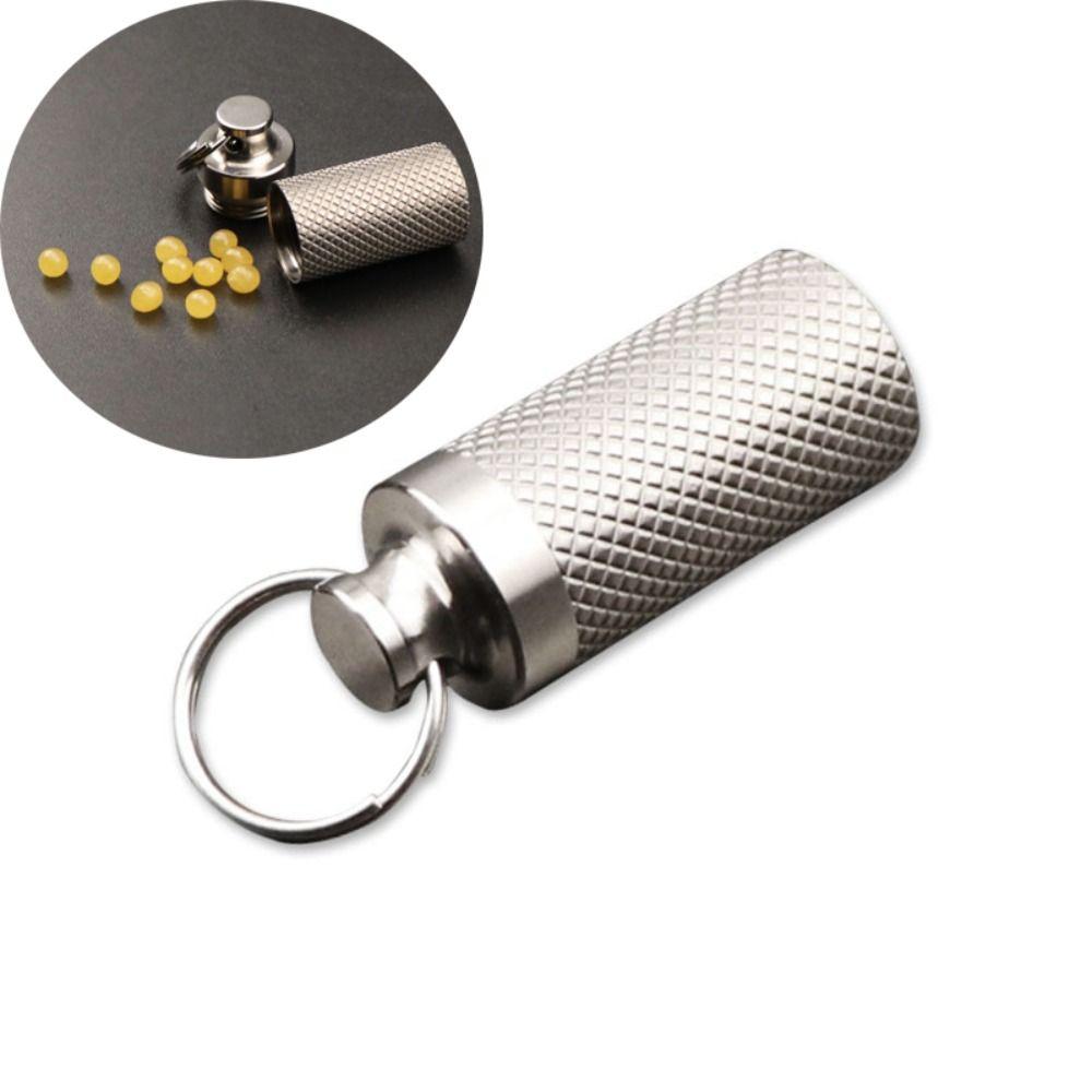 

Water Proof Medicine Bottle Canister Keychain Pill Bottles Portable Pill Box