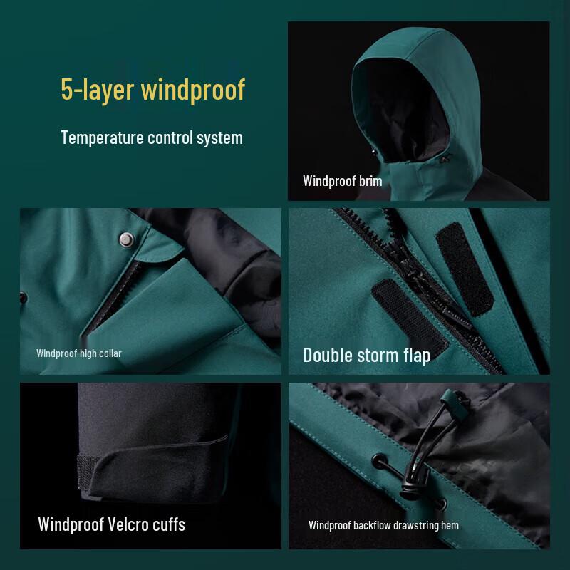 Camel Men's Jiaolong 3-in-1 Stormproof Hiking Jacket M34CAFO730D