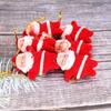 6Pcs Flocking Xmas Tree Hanging Red Christmas Tree Pendant Mini Santa Claus Pendant  Holiday Party