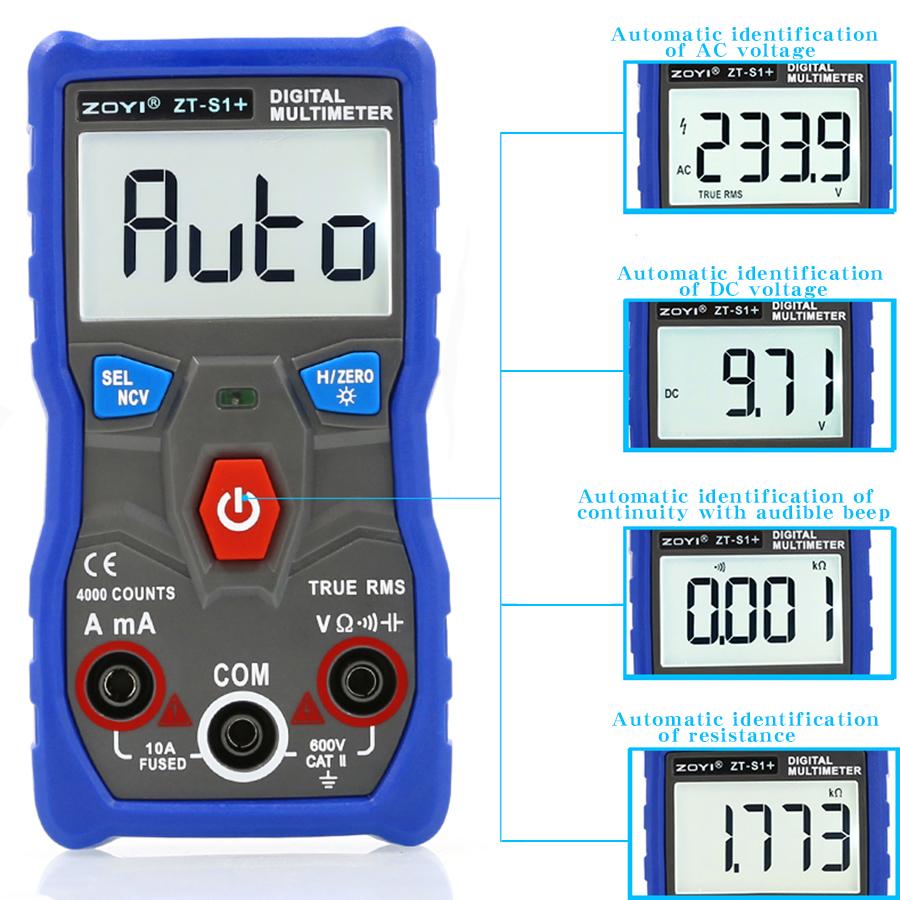 ZOYI ZT-S1+ Smart Electrician Multimeter Household High Precision Digital Mini Automatic Universal Meter