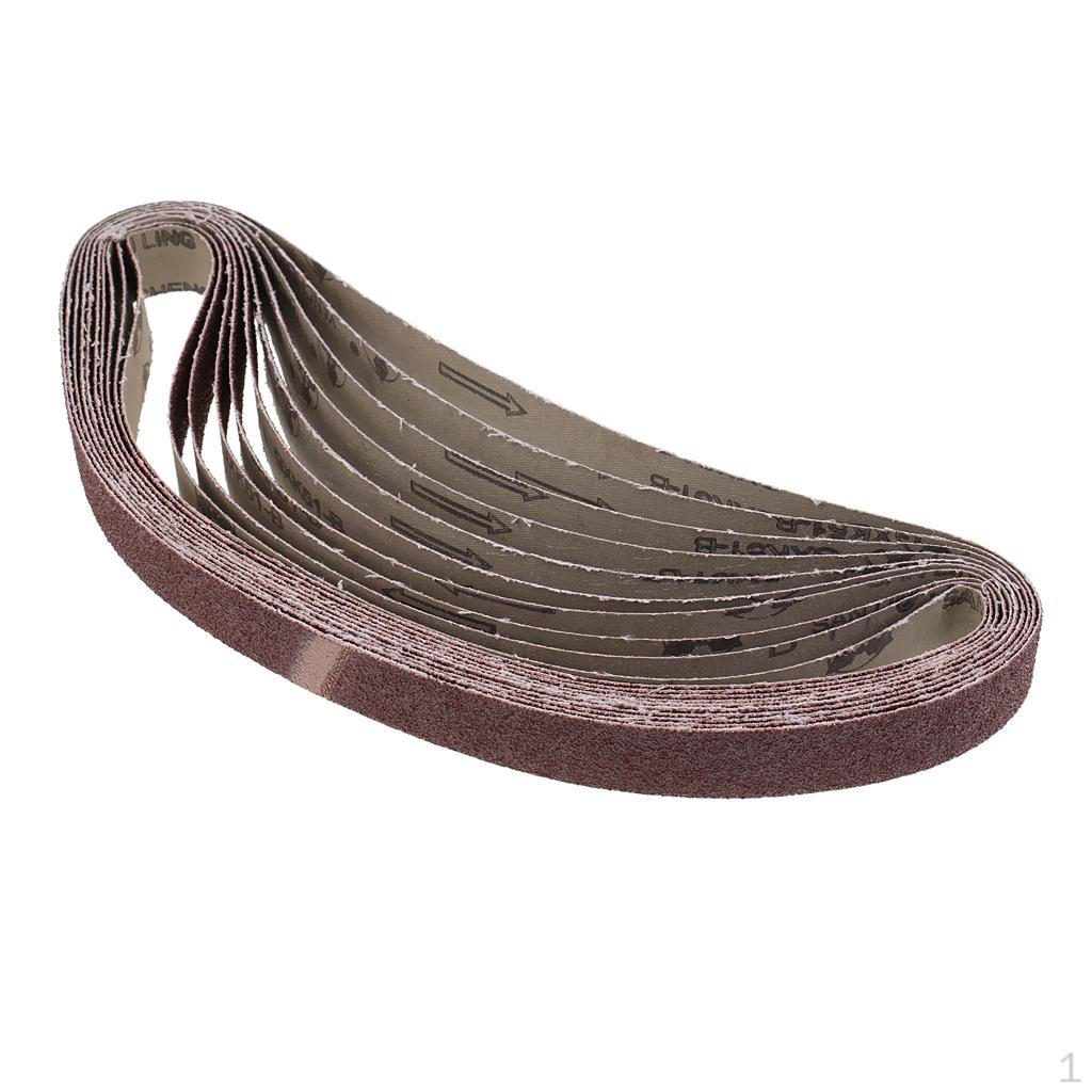 Sander Abrasive Sanding Belts 25x762mm Grit 10 PACK