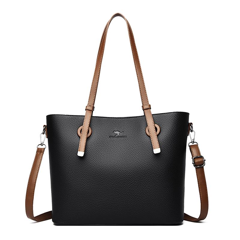 Damen Minimalistische Tragetasche, Schultertasche mit großem Fassungsvermögen, Retro Tragetasche, Damenhandtasche, Modische Alltags-Schultertasche