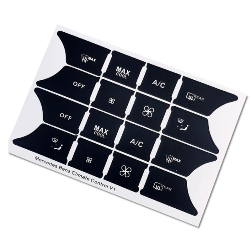 Car Button Repair Sticker Matte Black Decals Stickers For Mercedes For Benz GLK350 C Class CLS C218 SLK W172 W204 W207 W212 W218