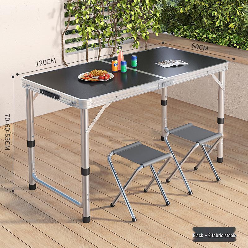 Portable Aluminum Folding Table - Multifunctional Dining, Study, or Outdoor Use