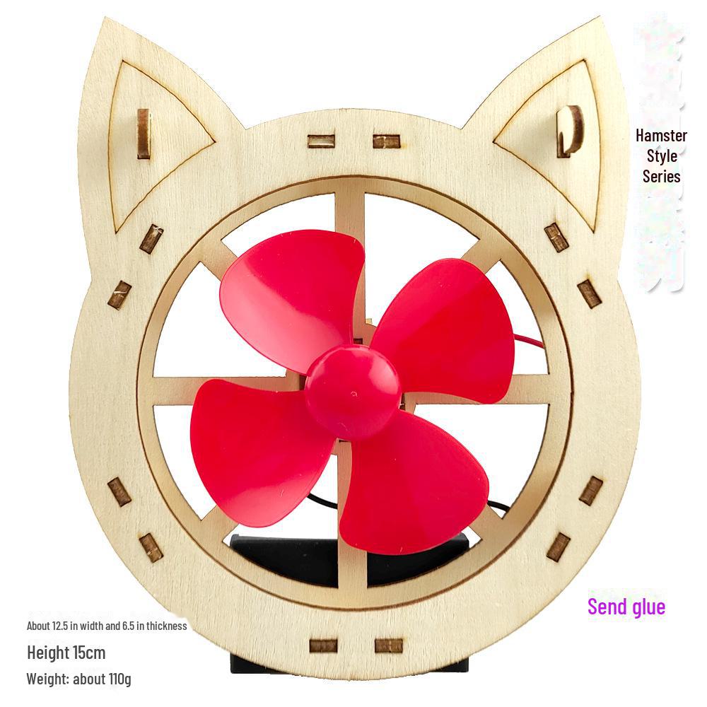 Набор для самостоятельной сборки мини-клетки для лесного хомяка с электрическим вентилятором для детей Natural Wood Cage