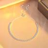 Transshipment Round Bead Bracelet Women'S 3M Beaded Fashionable Versatile Simple Pull-Up Adjustable Small Silver Bean Bracelet