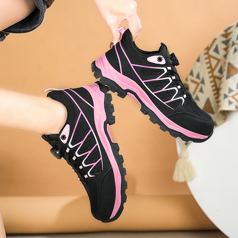 Rotary Button Safety Shoes Steel Toe Work Boots Low Top Anti-Puncture Anti-Smash Soft Work Sneakers Slip Resistant Hiking Shoes