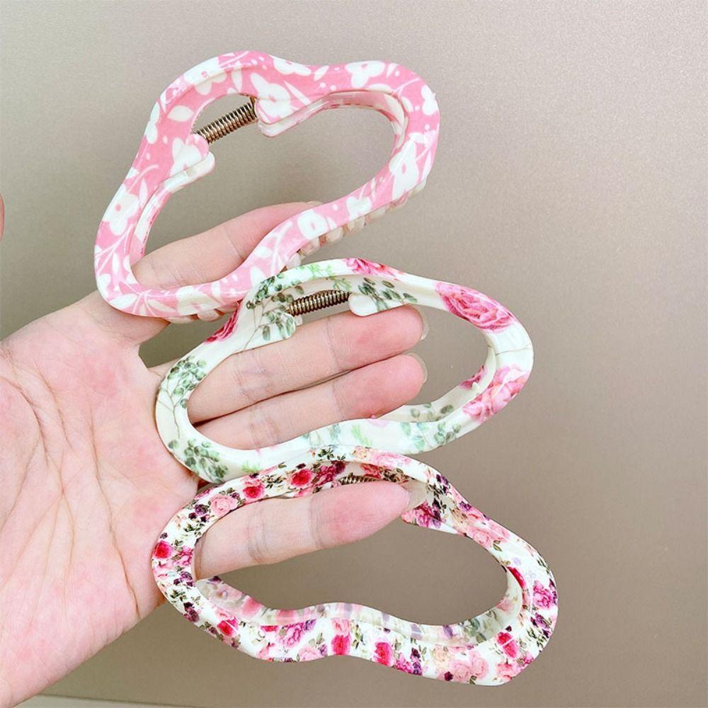 Haarspange im koreanischen Stil, hohle Krallenform, geometrischer Haifisch-Haarclip aus Acryl, elegante Wolkenform, Haarspange für Mädchen