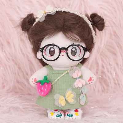 Cotton Doll Accessories Clothes Set Uniform Skirt Dressable Girl Doll Fried Hair Wig Doll