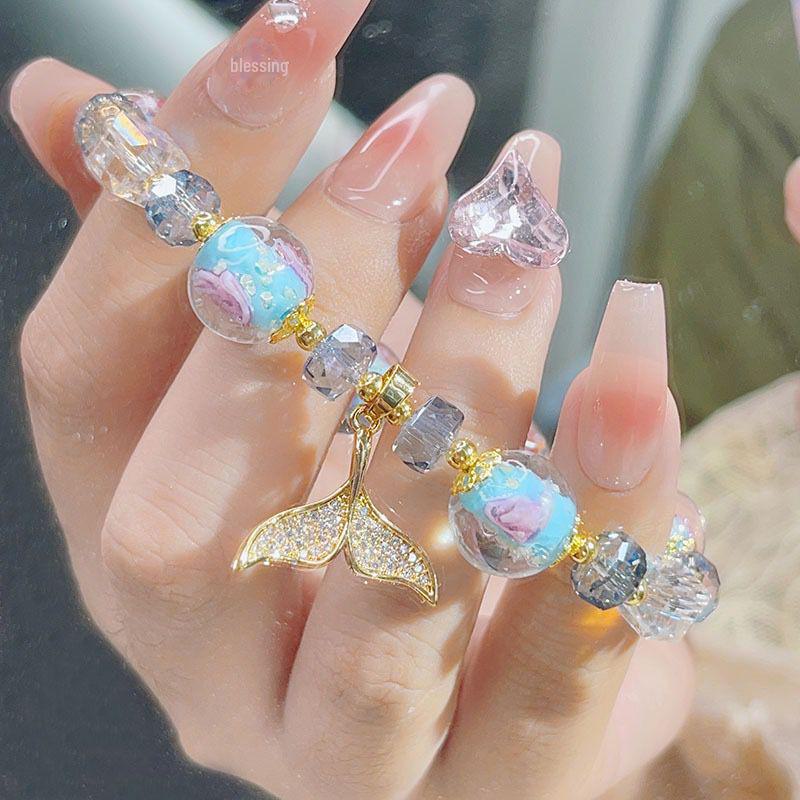 Korean Style Fishtail & Love Pendant Bracelet Series