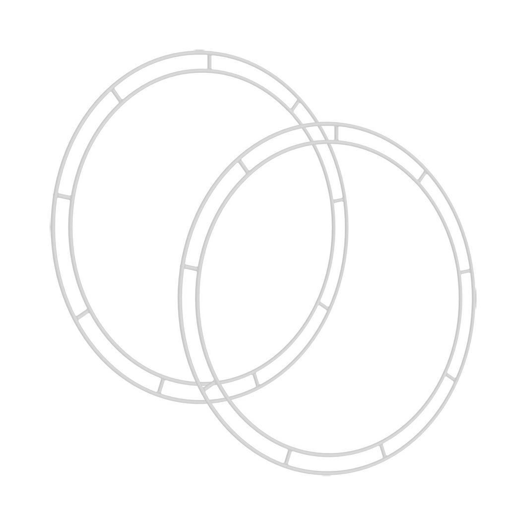 Wreath Frame Round Metal Wreath Form Wreath Ring Design for DIY Crafts Floral Projects Home Decor Holiday Weddings White