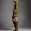 Autumn 2025 Suede High Neck Pocket Mini Dress