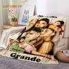 3D Ariana Grande Katze Ari Sänger Weiche Decken, Warme Kuscheldecke Bequeme Decke für Picknick Betten Sofa Zuhause Schlafzimmer Geschenk