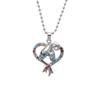 Women Girls Dazzling Crystal Dance Shoe Dress Design Necklace Full Colorful Rhinestone Pendant Beads Chain Choker