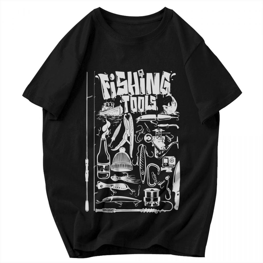Buy Fishing Lures T Shirt Plus Size ONeck Cotton T Shirt Men Short