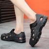 WTEMPO Herren Sommer Watsandalen Sommer Aushöhlen Einfarbig Bindung Weiche Sohle Atmungsaktiv Deodorant Rutschfest Wasserdicht Lässige Sport-Strandschuhe