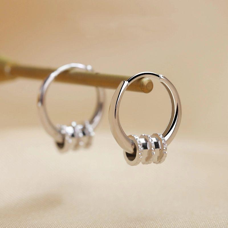 

Silver Earrings Ear-Caring No Need to Take off Earrings New Arrival Fancy Earrings Easiest for Match Accessible Luxury Earclip Earrings Minimalist A Pair of Small Waist Earrings