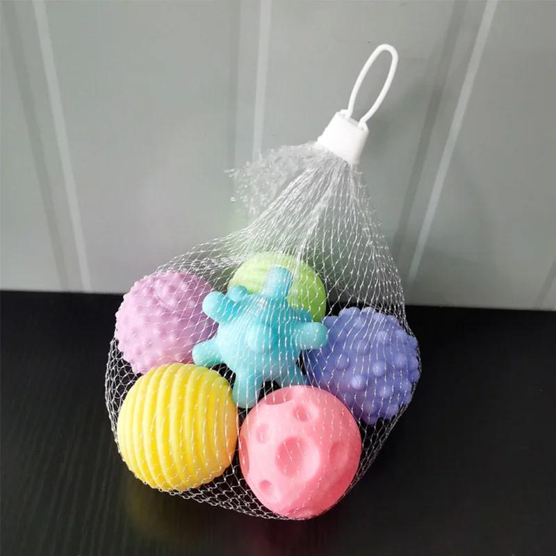 Baby Toys Hands Touch Ball Sensory Toy Infant rattle Massage Kawaii Soft Ball Tactile Developing For Babies