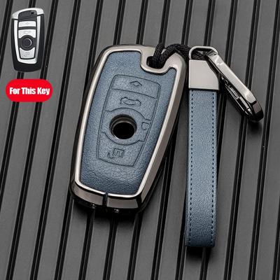 For BMW 520 F10 F30 F18 118i 320i 1 3 5 7 Series X3 F25 X4 M3 M5 Metal Car Key Case Cover Keychain Bag Shell Accessories Holder