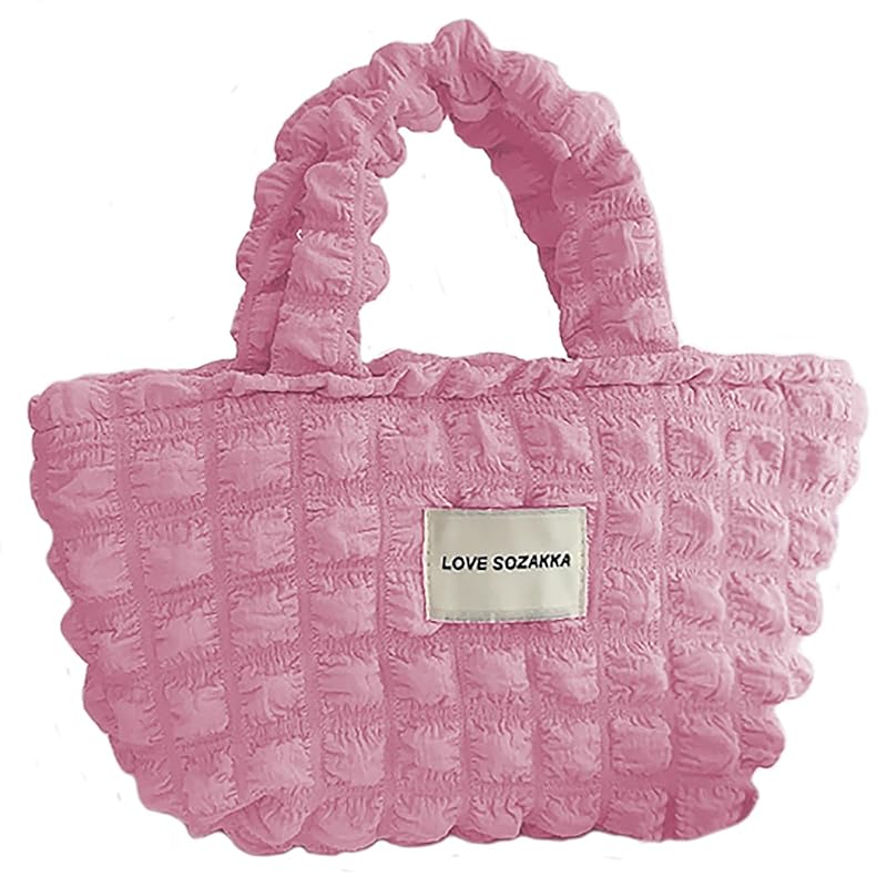 

[Betaly] Bettery tote bag ladies popcorn bag mini tote bag Vertical Smaller commute Commuting to school business trip trip With zipper handbag