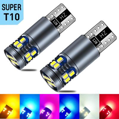 2 pezzi T10 W5w Led Canbus Super Bright 194 168 Luce laterale Lampadina di parcheggio Luce targa 12V Luce bianca