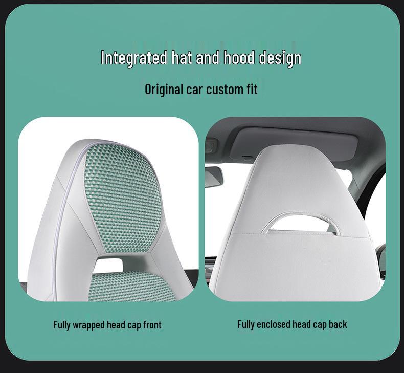 QQ Ice Silk Car Seat Cushion - Cute Cartoon Full Surround Seat Cover for Chery New Energy Sports Version