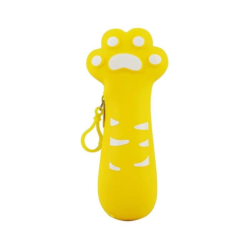 

1 шт., милый мультфильм, кавайные овощи, портативная силиконовая ручка, сумка-карандаш, карманные школьные канцелярские принадлежности